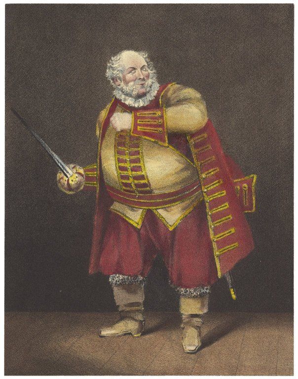 A colorized version of Gilbert's Falstaff 