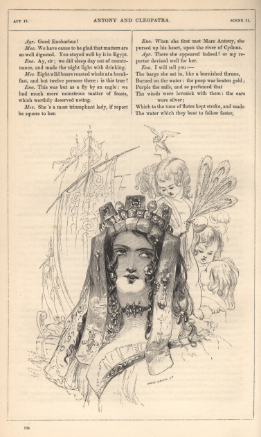 Cleopatra and cherub Illustrator: Kenny Meadows Engraver: John Orrin Smith Original Illustration Size: 155 x 115 mm / 6″4 x 4″16 Illustration Number: 9/19 